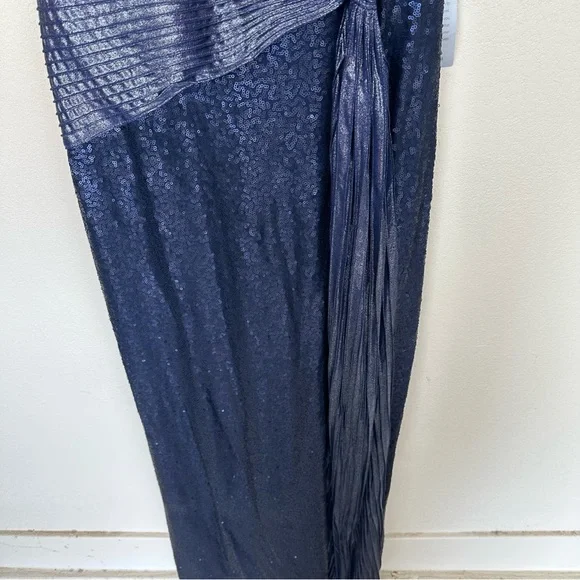 Tadashi Navy Midnight Gown Maxi Dress Size Medium - Picture 4 of 10